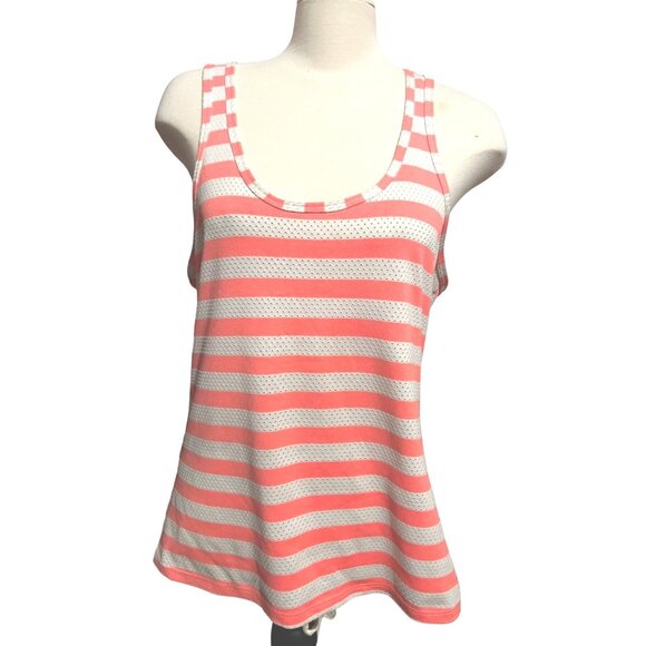 Marika Dri Wick Striped Racerback Active Tank Top Sz XL Open Weave - Picture 1 of 6